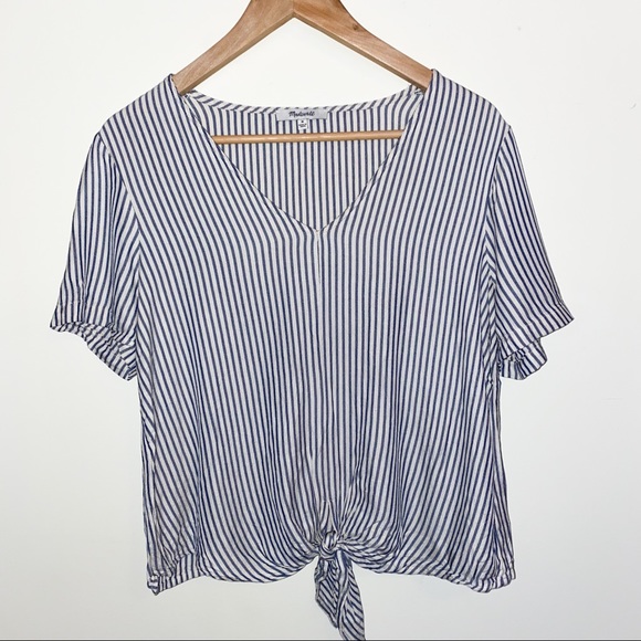 •SOLD• Madewell Novel Tie-Front Top - Picture 2 of 4